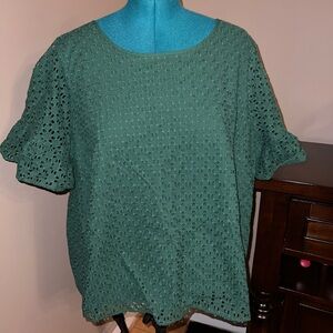 NWT Lane Bryant Green Blouse